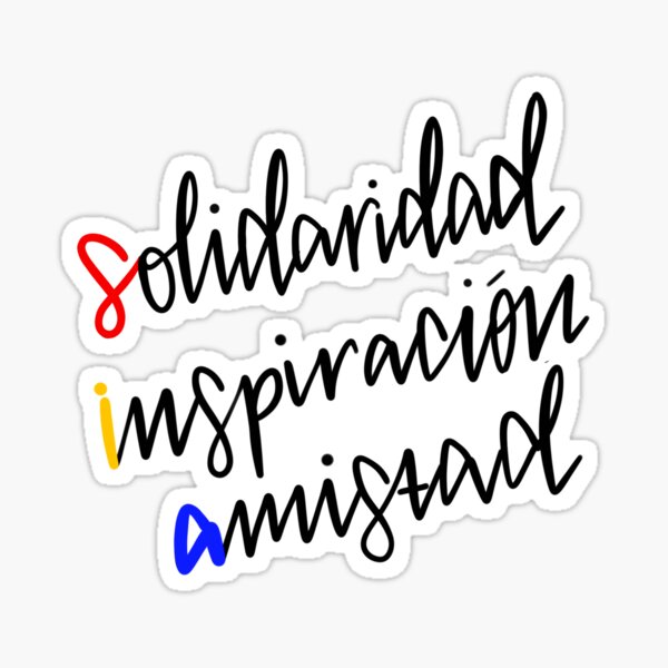 Item preview, Solidaridad Inspiracion Amistad SIA Handwritten designed and sold by allthe-cats.