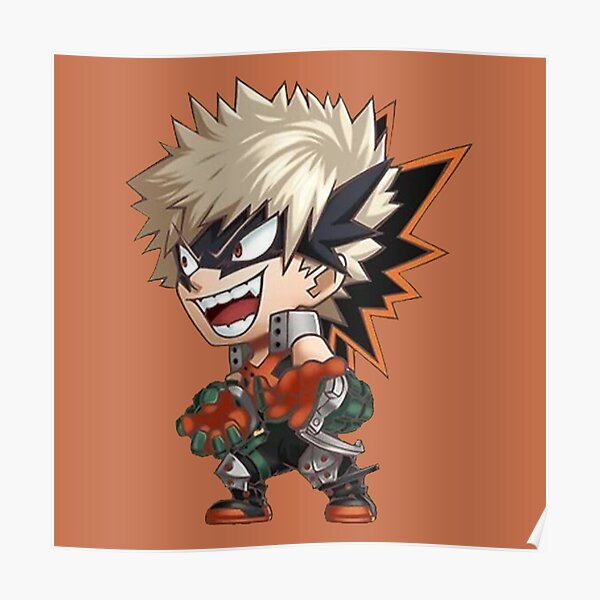 Bakugou Katsuki Chibi Bnha Poster By Eidlike Redbubble 8794