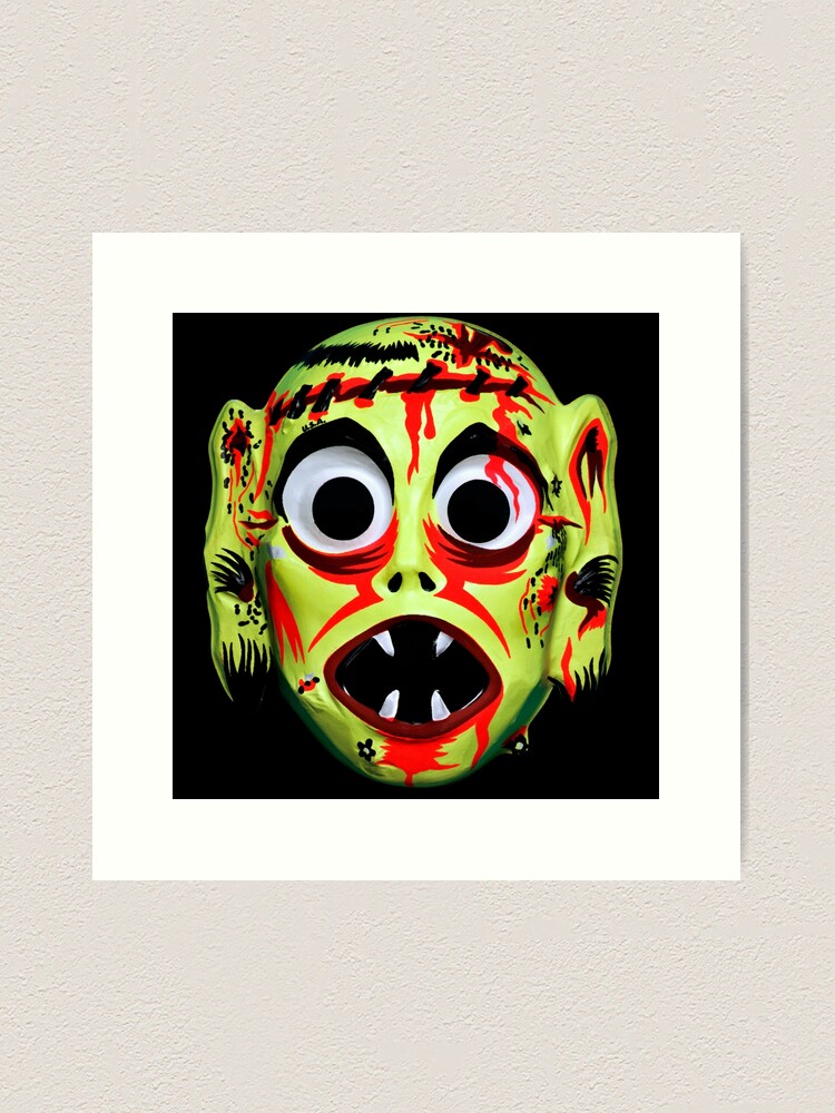 Troll Face Zombie mouth - Mask Design - Sticker