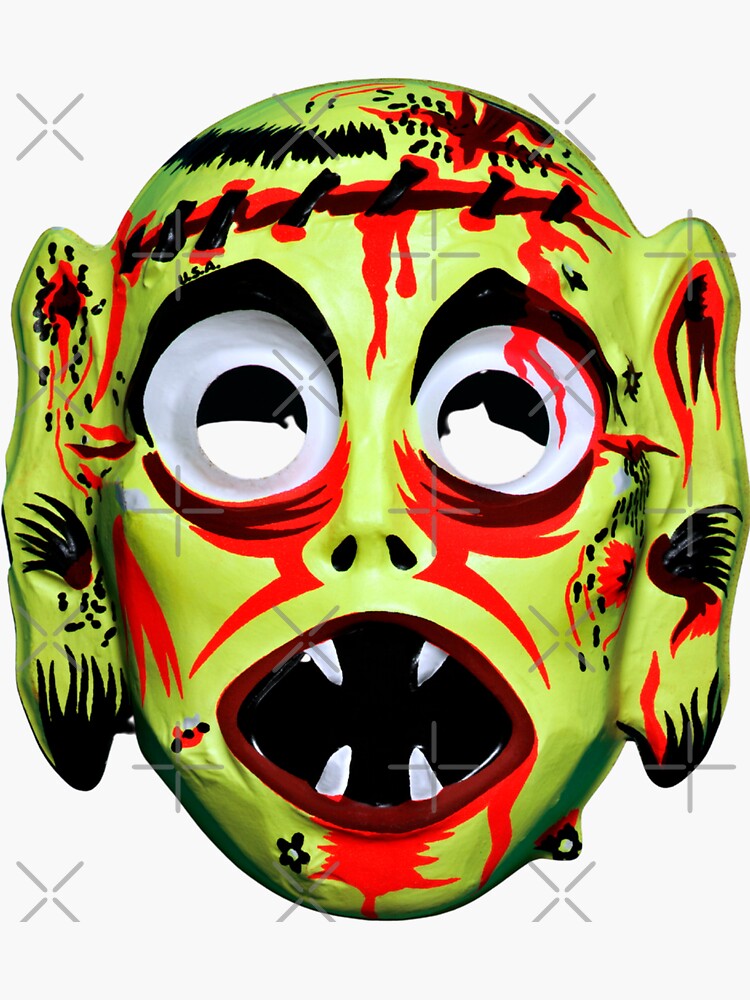 Troll Face Zombie mouth - Mask Design - Sticker