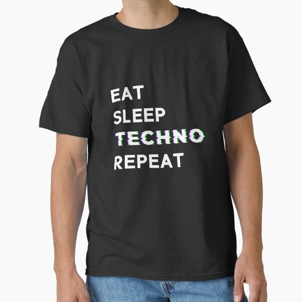 Item preview, Eat Sleep Techno Repeat designed and sold by EDMlovers.