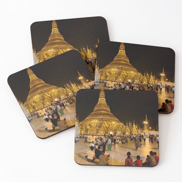 Item preview, Shwedagon Pagoda by night designed and sold by djunyent1.