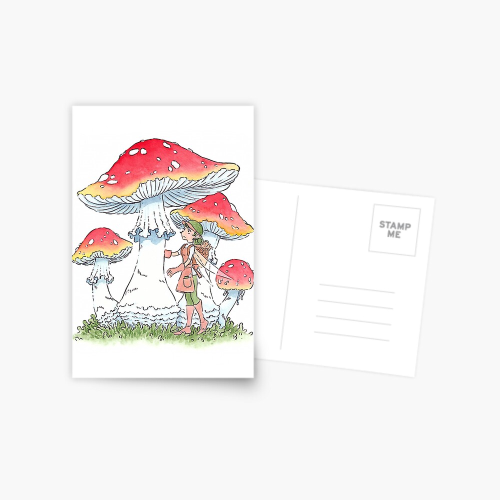 Mushroom Gardener (Watercolor) Postcard
