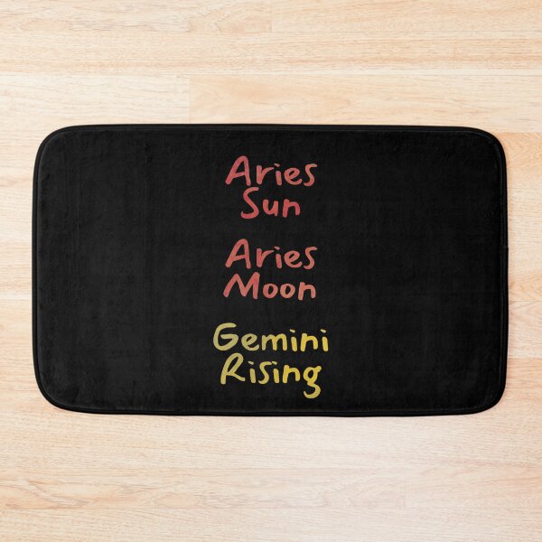 Item preview, Aries Sun Aries Moon Gemini Rising Text designed and sold by leomooncreates.