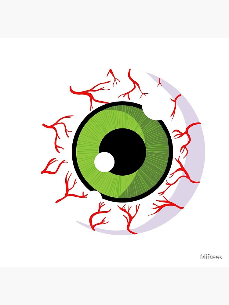 "Spooky Scary Eyeball funny Halloween Eyeball" Pin for Sale by Miftees ...