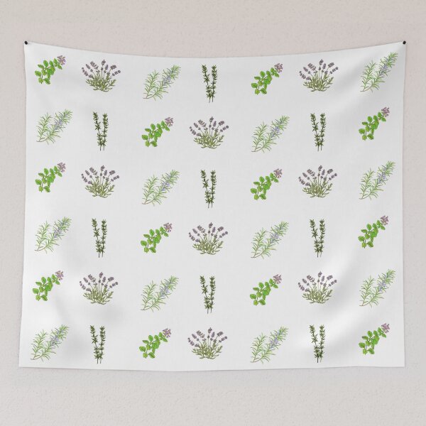 Item preview, Herbs rosemary thyme oregano and lavender designed and sold by wineandwords.