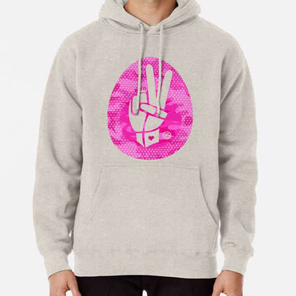 Peace First | Pink Camouflage Pullover Hoodie