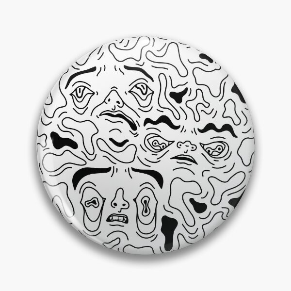 Item preview, Black and White Warped Faces designed and sold by elemenope RAY.