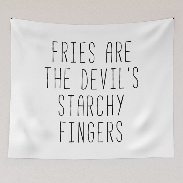 Item preview, Fries Are The Devils Starchy Fingers Kim Quote designed and sold by Sunny Collections.