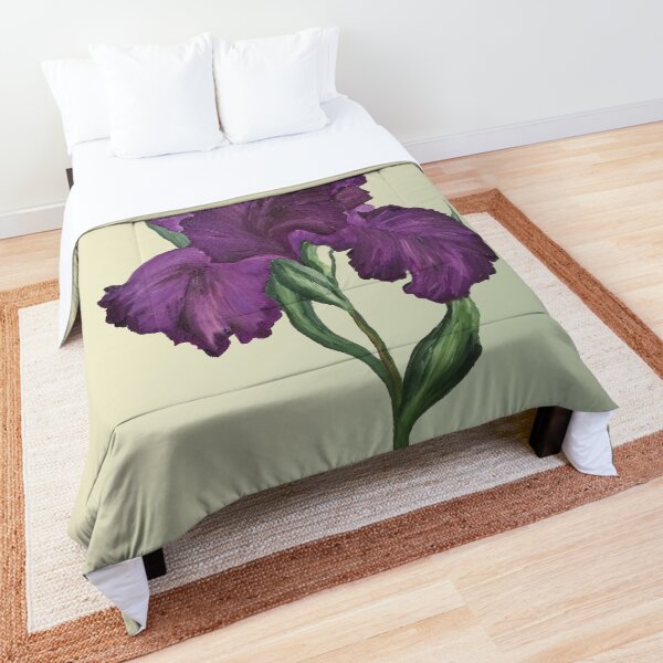 Purple Iris 1 Comforter