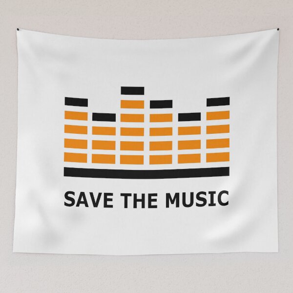Item preview, Save The Music - Orange Black designed and sold by NoMatterLab.