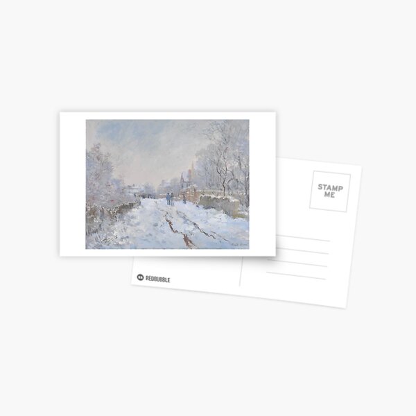 Claude Monet Snow at Argenteuil 1874 Postcard