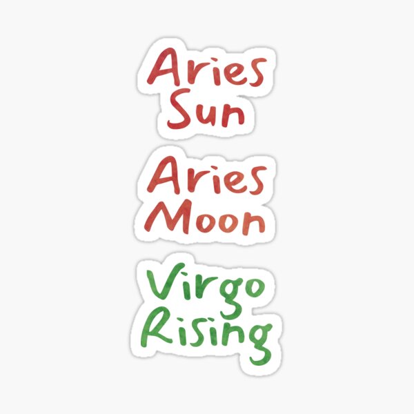 Artikel-Vorschau von Widder Sonne Widder Mond Jungfrau Steigender Text, designt und verkauft von leomooncreates.