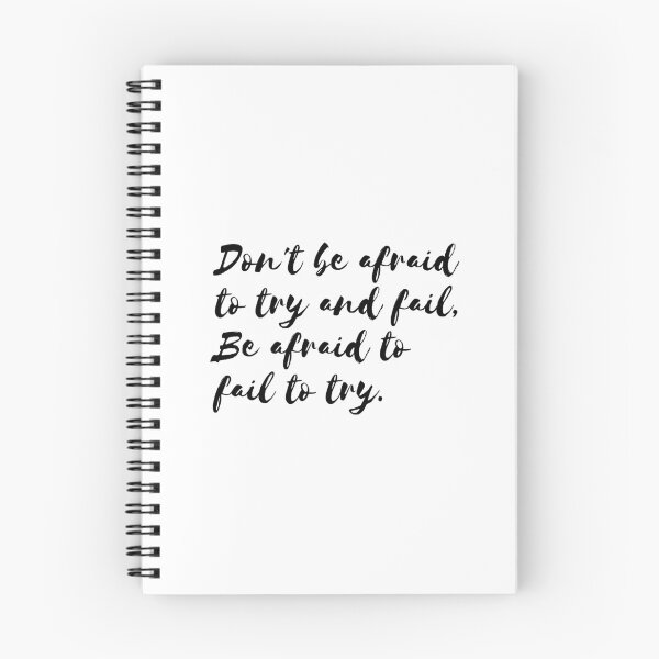 Item preview, Don't Be Afraid To Try Motivational Slogan designed and sold by raeofhopequotes.