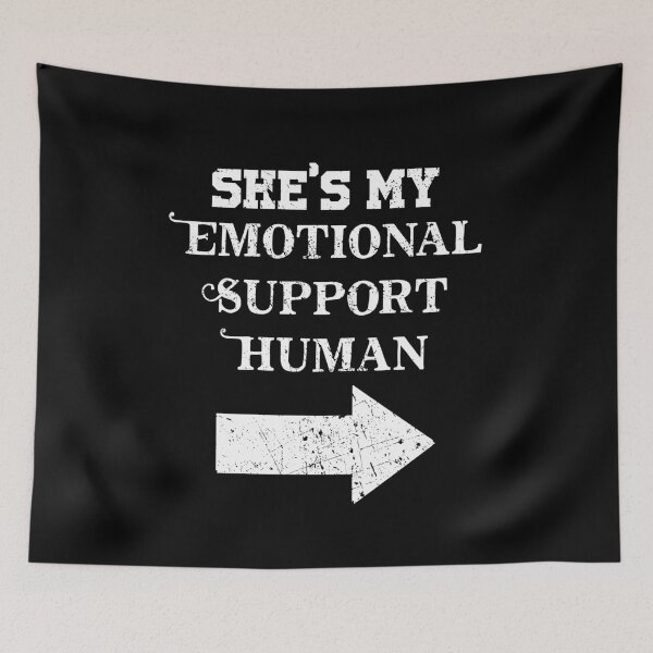 Item preview, She's My Emotional Support Human Couples Costume Cute designed and sold by RainbowPandas.
