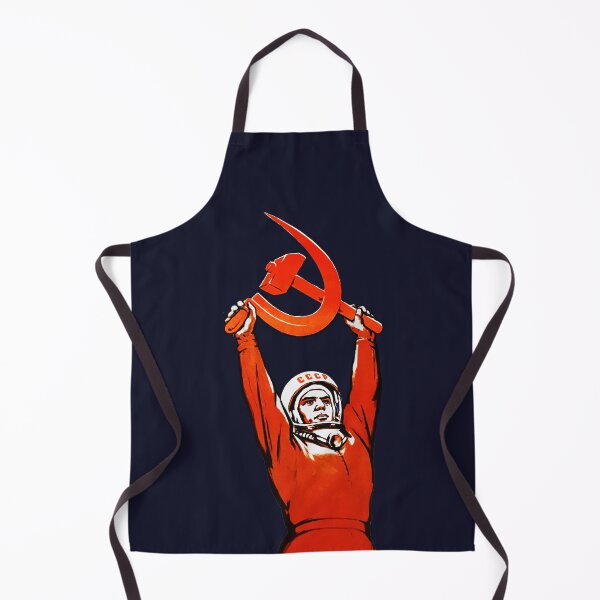 Item preview, Long Live The Soviet People - Space Soviet Style Poster with Yuri Gagarin, Hammer and Sickle. On transparent background designed and sold by ArtFay.