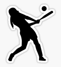 Softball batter Sticker