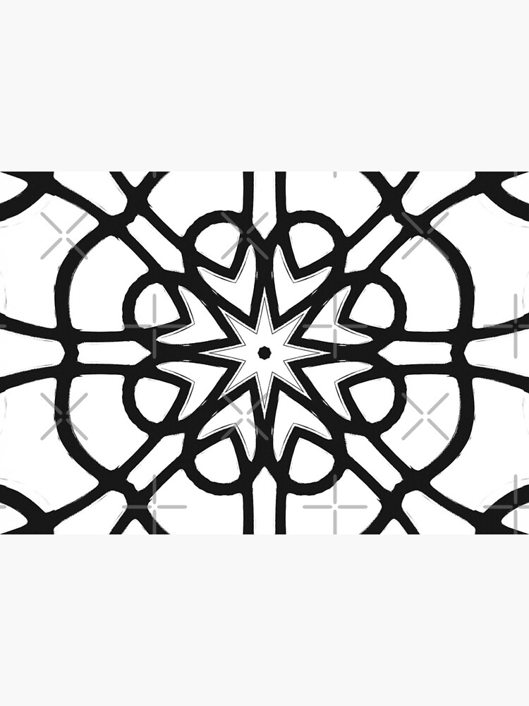 Monochrome One - Black and White Mandala Art by OneDayArt