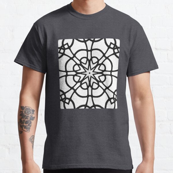 Monochrome One - Black and White Mandala Art Classic T-Shirt