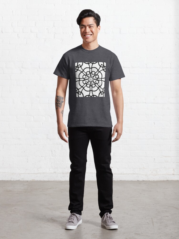 Alternate view of Monochrome One - Black and White Mandala Art Classic T-Shirt