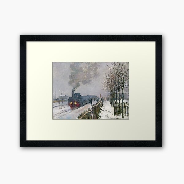 Item preview, Claude Monet Train in the Snow, the Locomotive 1875 designed and sold by cyanishsnow.