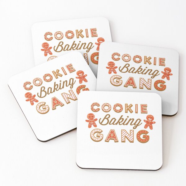 Item preview, Cookie Baking Crew Gang Christmas Xmas Santa Gingerbread Cute Cookie Exchange Swap Bakers Bake  designed and sold by gkao.