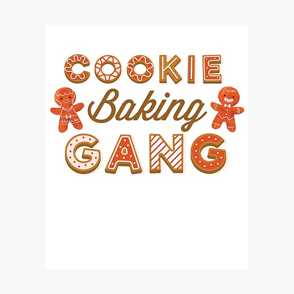Item preview, Cookie Baking Crew Gang Christmas Xmas Santa Gingerbread Cute Cookie Exchange Swap Bakers Bake  designed and sold by gkao.