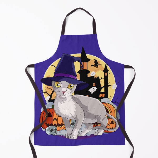 Item preview, Devon Rex Cat Halloween Pumpkin Witch designed and sold by Nosek1ng.