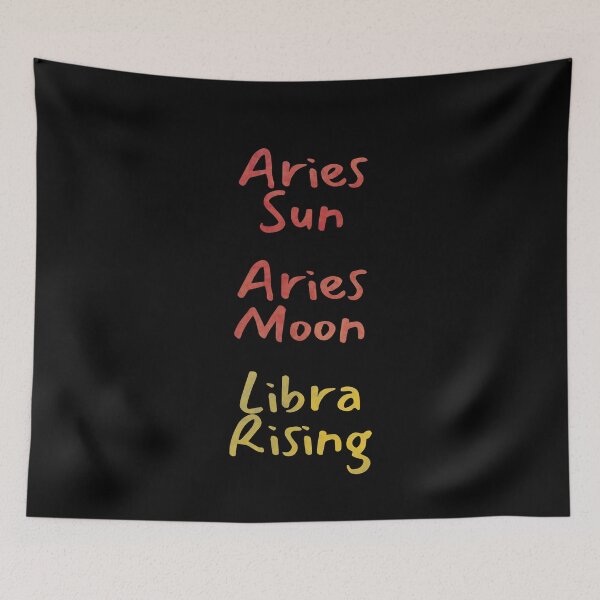 Item preview, Aries Sun Aries Moon Libra Rising Text designed and sold by leomooncreates.