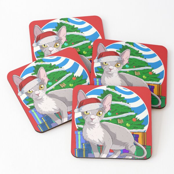 Item preview, Devon Rex Cat Santa Christmas Tree Gift designed and sold by Nosek1ng.