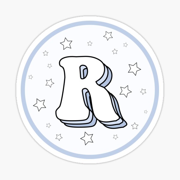 "Blue Letter R" Sticker for Sale by alwayselle | Redbubble