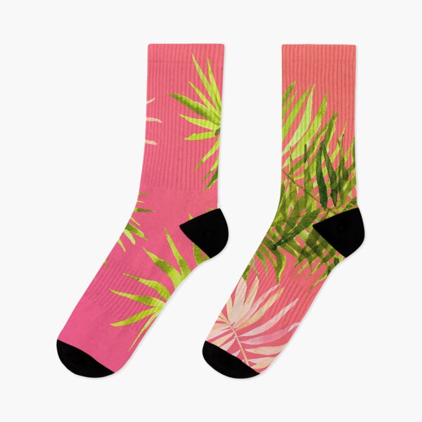 Item preview, Watercolor palm leaves hot pink designed and sold by fengyuhao.