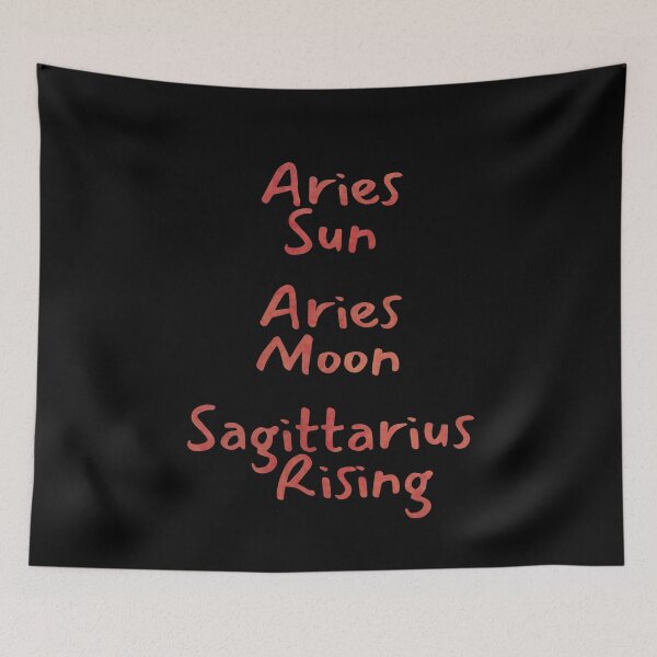 Item preview, Aries Sun Aries Moon Sagittarius Rising Text designed and sold by leomooncreates.