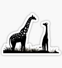 Black & White girafe Sticker