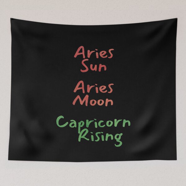 Item preview, Aries Sun Aries Moon Capricorn Rising Text designed and sold by leomooncreates.