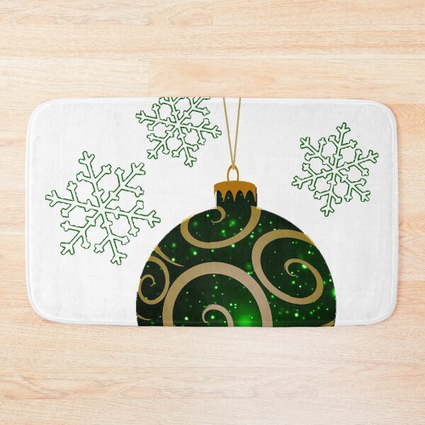 Item preview, Elegant Green Sparkle and Gold Christmas Ornament with Snowflakes designed and sold by ittybittyowl.