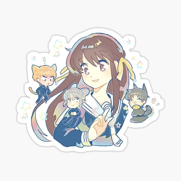 Tohru con amigos Pegatina