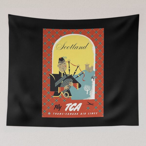 Item preview, Scotland retro poster designed and sold by CorasPosters.