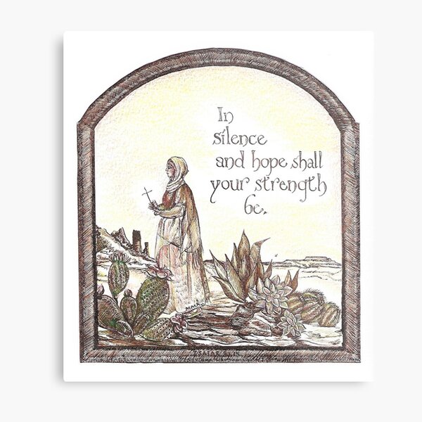 Hermitess in the Desert Metal Print