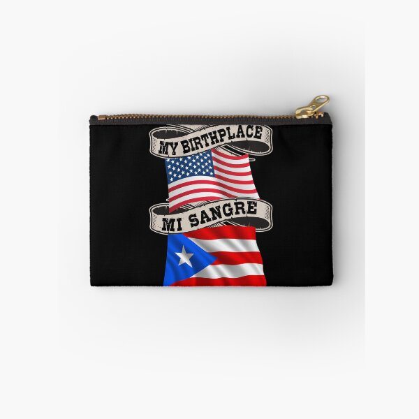 Item preview, My Birthplace Mi Sangre Puerto Rican American Flag T Shirt Merch designed and sold by PRINTS2HOT.