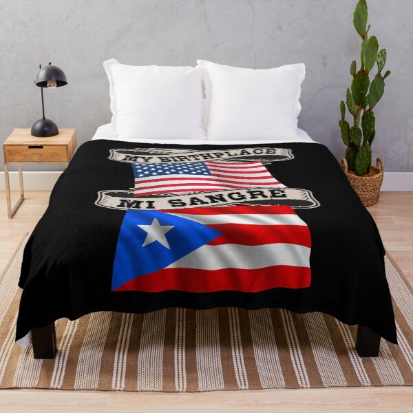 Item preview, My Birthplace Mi Sangre Puerto Rican American Flag T Shirt Merch designed and sold by PRINTS2HOT.