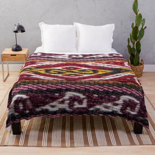Item preview, South American Woven Textile Geometric Texture With Waves designed and sold by UrTops.