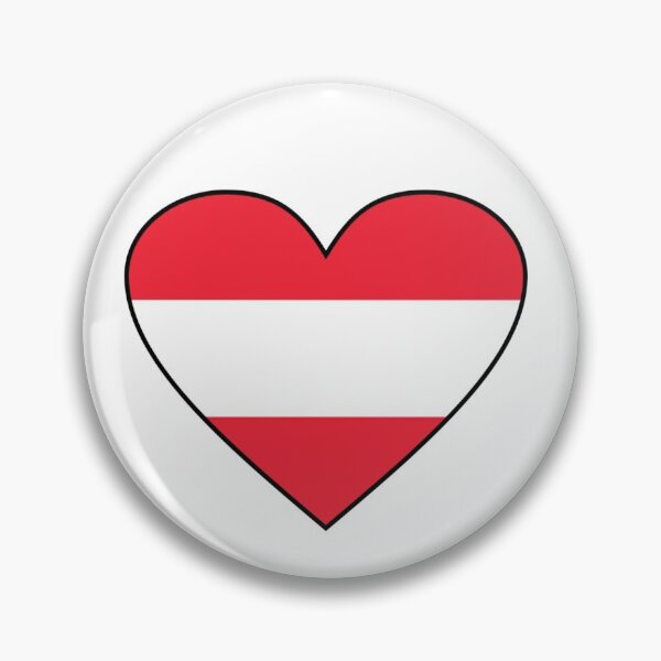 Artikelvorschau, Österreichische Flagge. Liebe Österreich Herz Flagge. Flagge Österreichs. Republik Österreich. entworfen und verkauft von GraceTee.