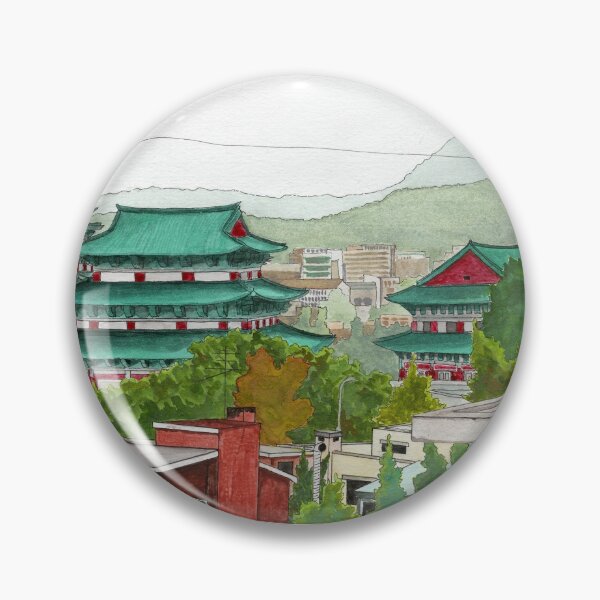 Item preview, View Over Seoul Against the Mountains designed and sold by NatashaBirdi.