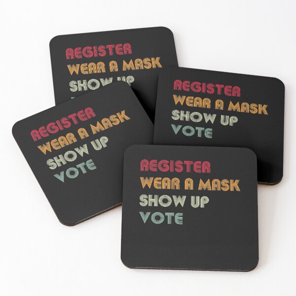 Item preview, Register wear a mask show up voté-political to vote, designed and sold by rayla1424.