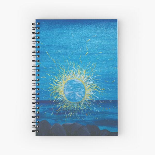 The Light over the Ocean as a Past Life Ends by Karen Kubicko Spiral Notebook