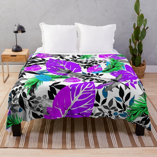 Item preview, PALM LEAF PURPLE DRAGONFLY TROPICAL ISLAND FUN designed and sold by Overthetopsm.
