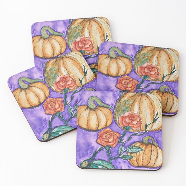 Item preview, Pumpkin autumn watercolour designed and sold by MORIANO TATTOOS.