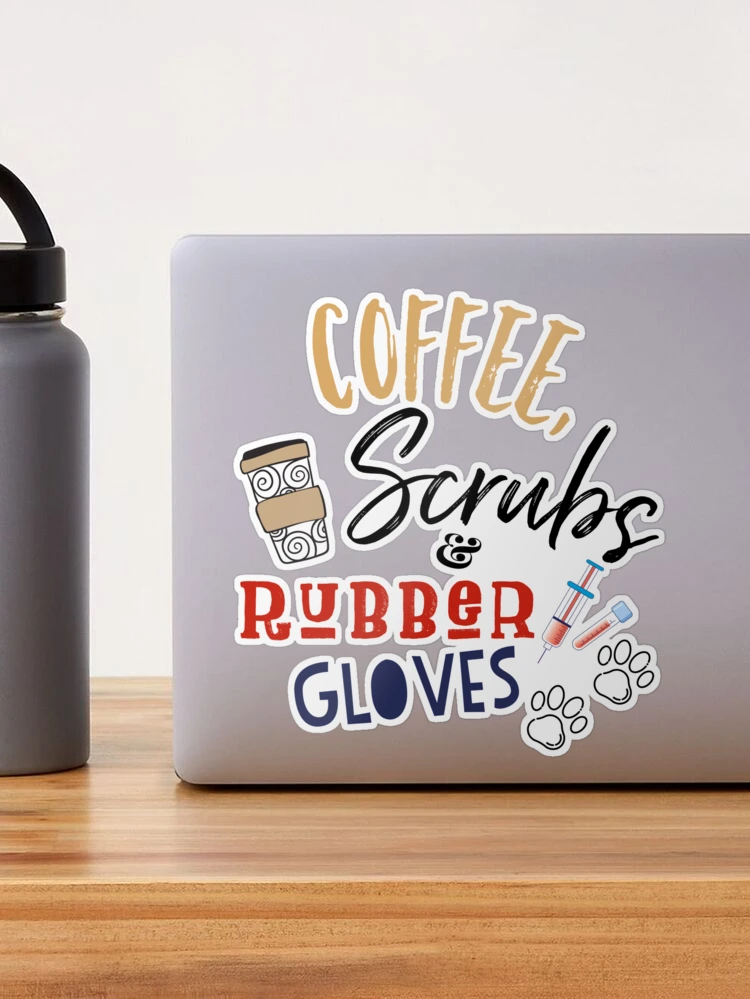 Water Scrubs Rubber Gloves Nurse Motivational Water Bottle