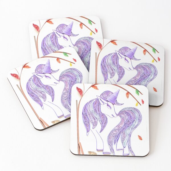 Item preview, Unicorn artwork quilled paper (2) Purple Unicorn (THIS IS A PRINT) designed and sold by folkyouall.